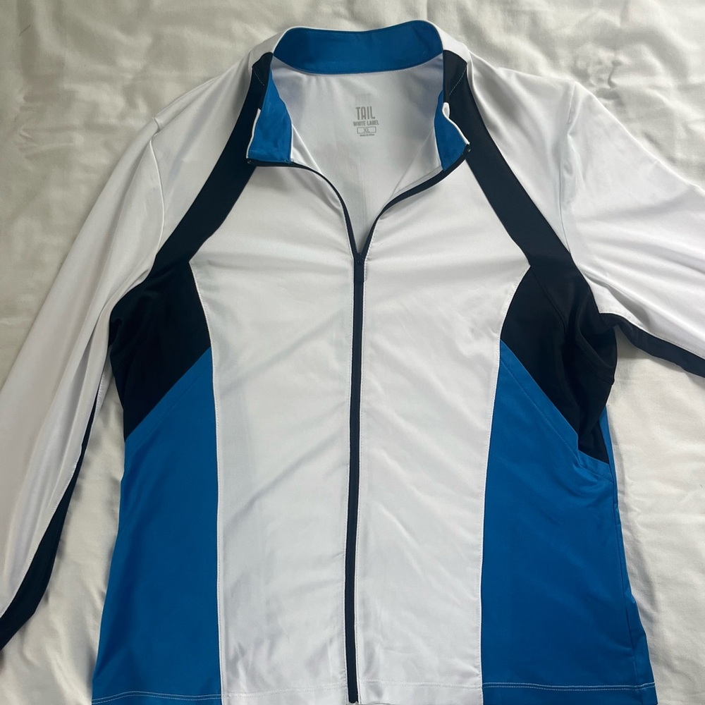 Tail White Label Blue and White Lightweight Zip up with Sporty Design.